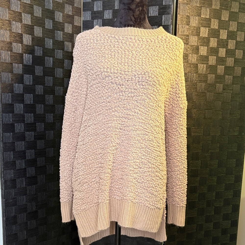 Zenana Outfitters Textured Cream Sweater